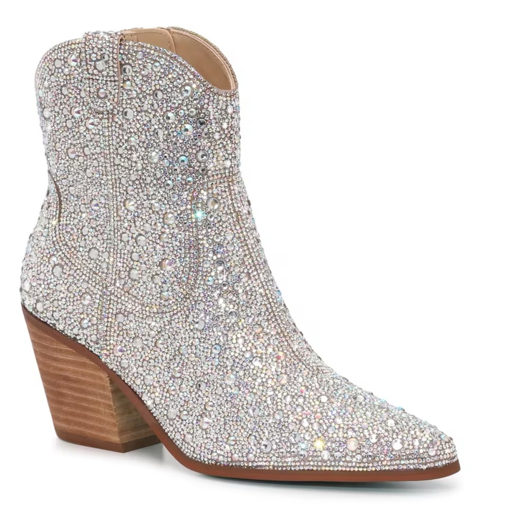 Betsey Johnson Emory Rhinestone Western Boot